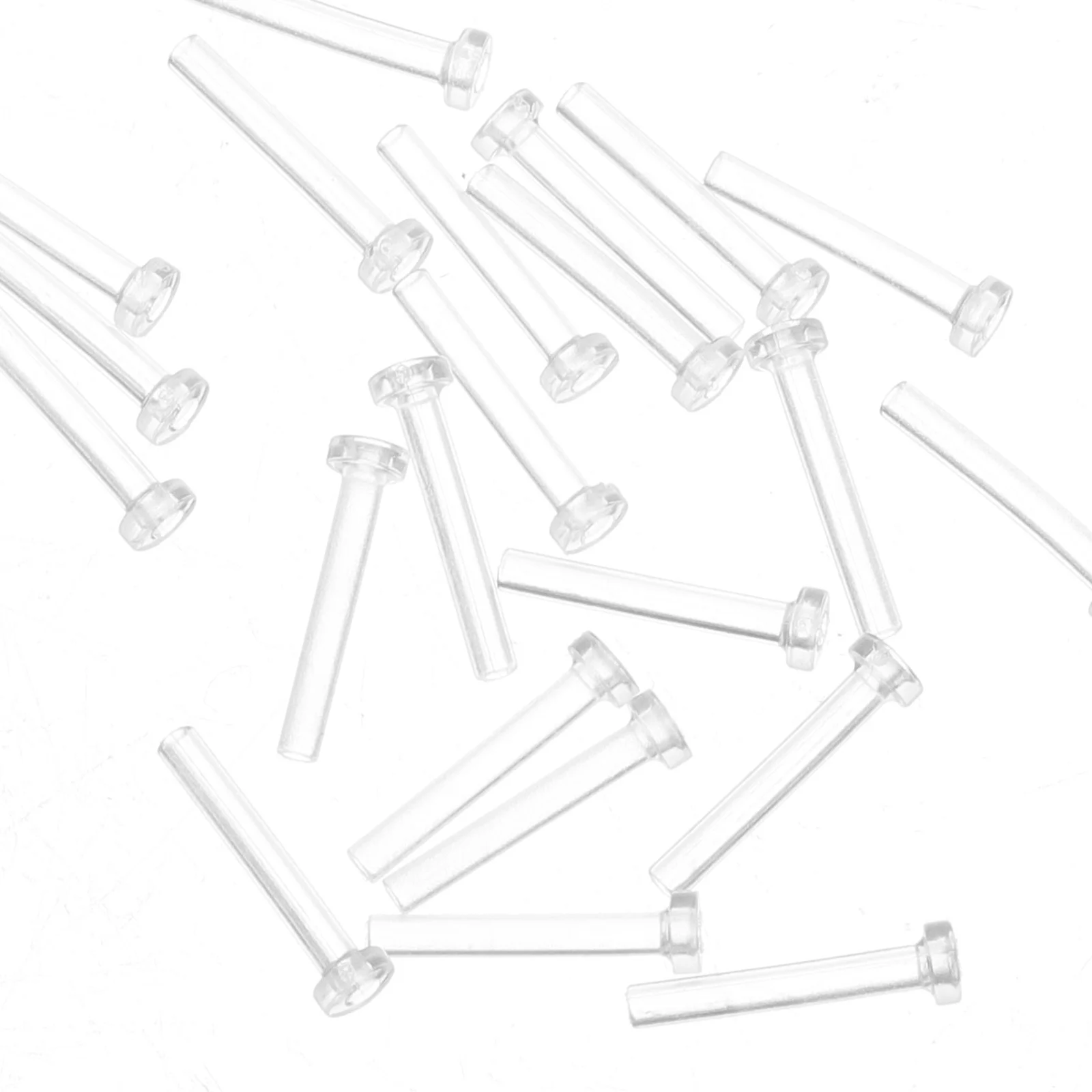 

50Pcs Ear Pin Protector Clear Plastic Earring Backings Anti-Allergic Earring Back Stoppers for Studs Durable Flexible for DIY