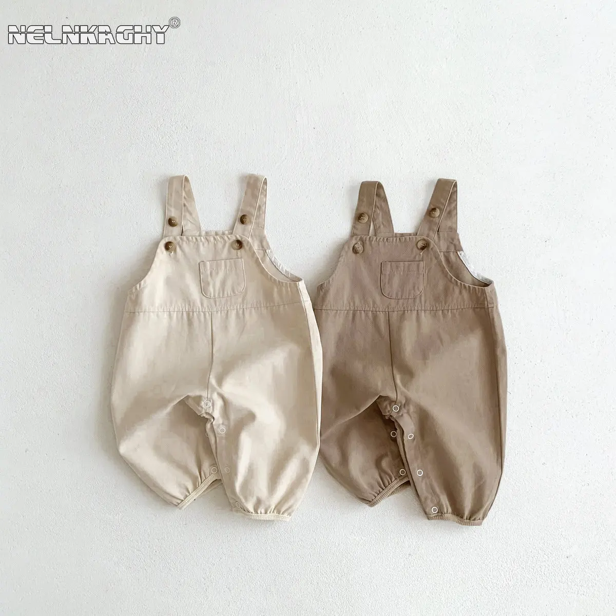 

Kids Baby Girls Boys Summer Solid Color Cotton Strap Pants Infant Children Clothing Jumpsuits Overalls комбинезон детский