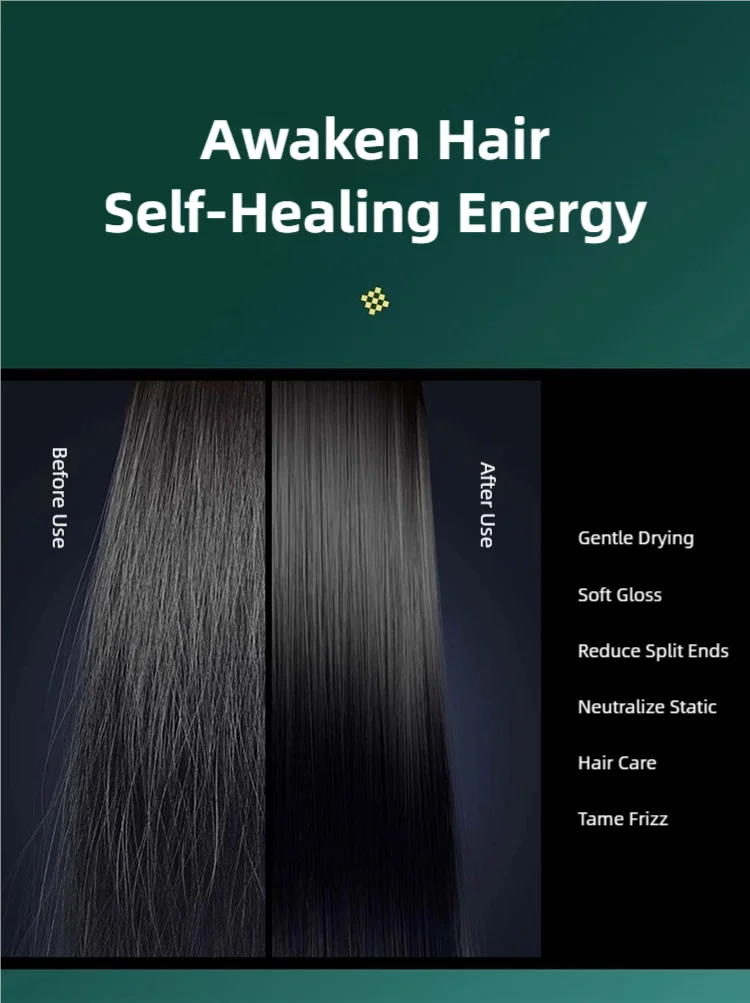 TINSOL Professioneller Haartrockner, leistungsstarker Haartrockner mit negativen Ionen, Heiß- und Kaltfunktion, extrem leise, für Styling im Haushalt und im Salon. – Detail 6