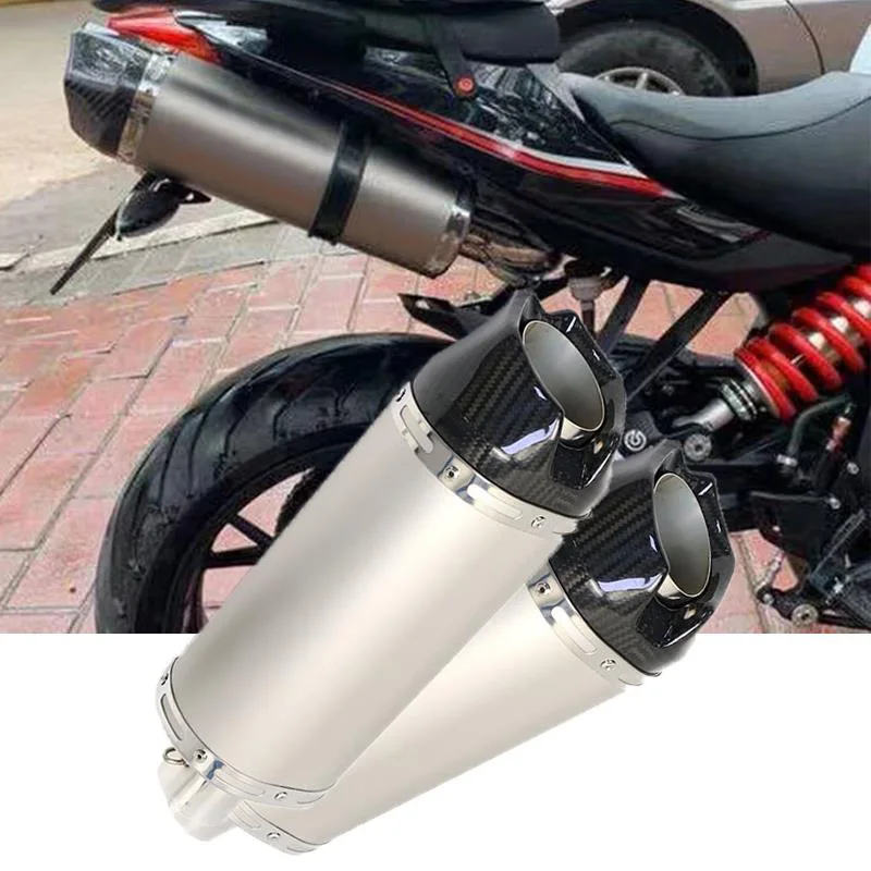 

Universal 51mm Motorcycle ARROW Exhaust Modify carbon fiber Muffler For ZX10R ZX6R GSXR 600 GSXR750 R6 K8 K6 CBR250 CB600 MT07