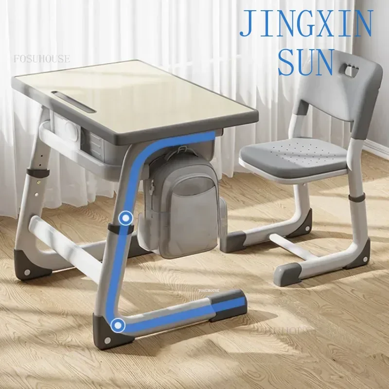 Children's Study Table for Primary School Student Home Children Furniture Writing Liftable Kids Table Desk and Chair Set y