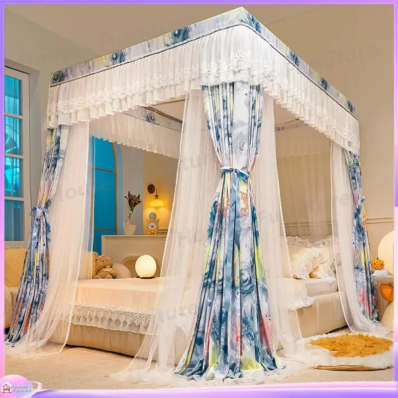 2026 new floor-to-ceiling blackout mosquito net household bedroom integrated tent windproof mosquito-proof moisture-proof