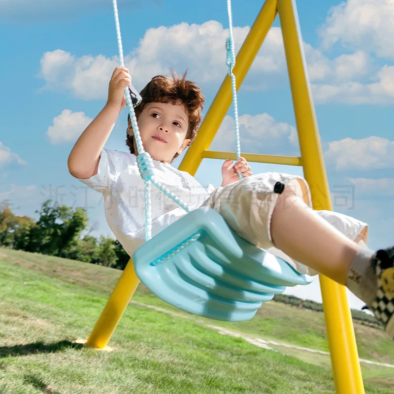 100kg Kids Disc Swing Seat Plastic Anti Slip Hanging Chair Height Adjustable Rope Indoor Outdoor Garden Playground Fitness Toys