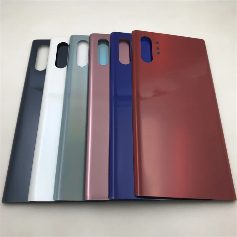 For Note10 Plus Battery back Cover For Samsung Galaxy Note 10 Glass Housing Case Door Rear Panel Parts With Adhesive sticker