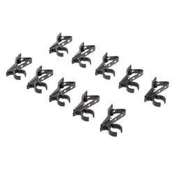 10 Packs Metal Clip , 12mm/0.47inch Dia Lapel / Lavalier Microphone Tie Clip Black for Lavalier Wireless Microphone System