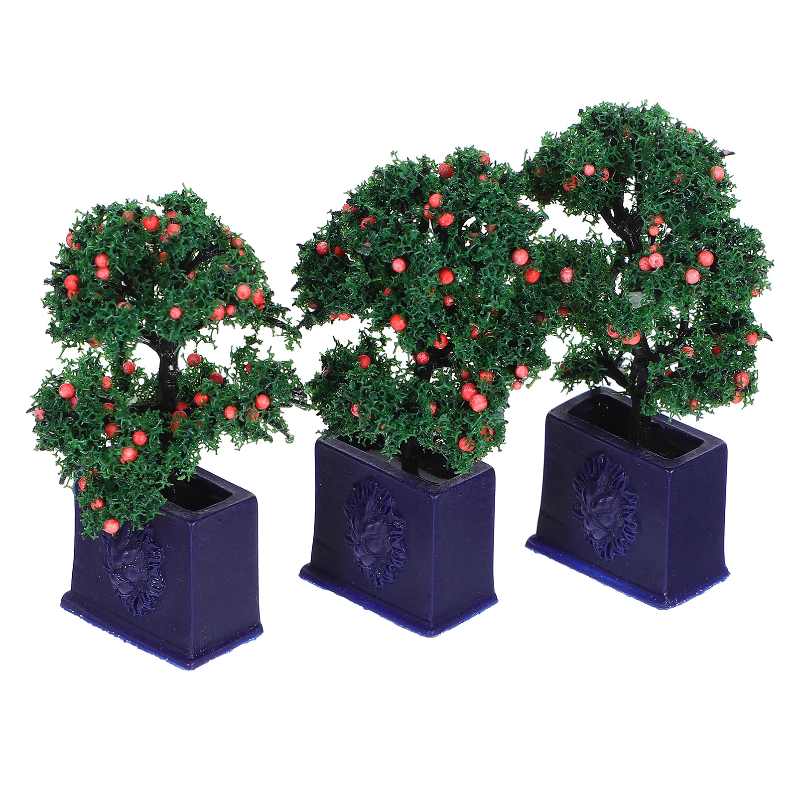 

Simulated Potted Plant Decorative Fake Plants and Fruits Dollhouse Artificial Flowers