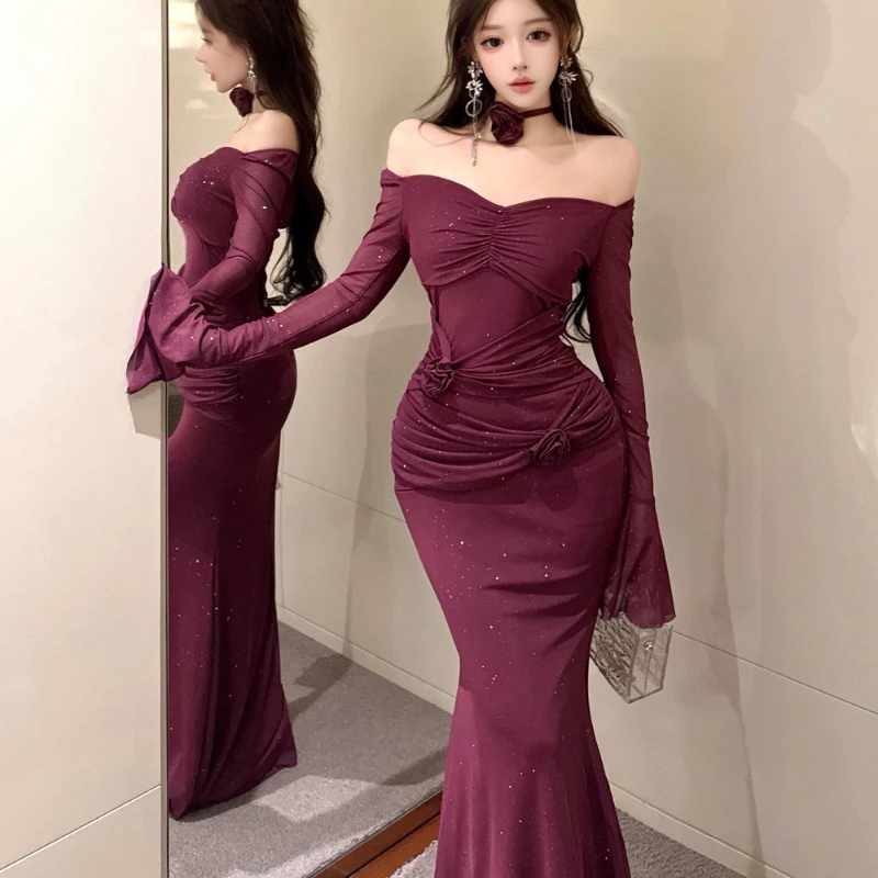 حفلة موسيقية ليلة الدانتيل متابعة الأزهار زين المجهزة التفاف الشق مساء ثوب اللباس #3