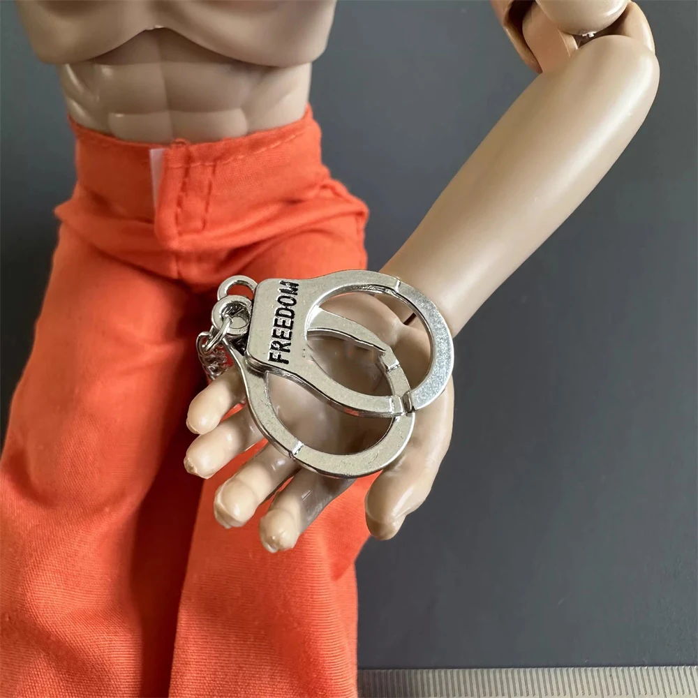 

Hot Sales 1/6th Soldier Doll Prisoner Action Figure Police Handcuff Mini Toys Model Not Real Accessories For 12" BJD Doll Figure