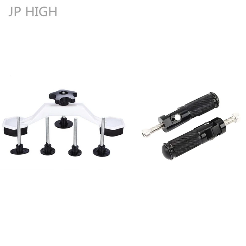 

1 Set Car Body Paintless Dent Repair Tools Puller & 1 Set Black 8Mm Cnc Universal Motorcycle Bike Folding Foot Pegs