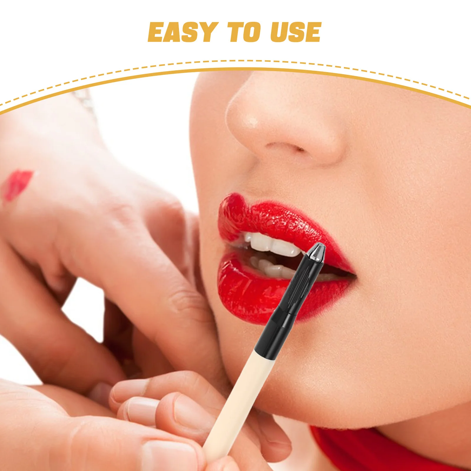 2 Stuks Wenkbrauw Microblading Pen Handleiding Tatoeëren Marker Matte Houten Handvat Nauwkeurige Pigment Doseren Microblade Handje Wenkbrauw