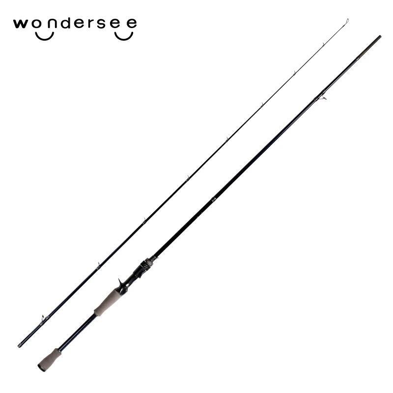 wondersee Fishing Baitcasting Rod 1.8m 2.1m 2.4m Gunwale Handle 2-Sticks Freshwater Wholesale Stock Clearance