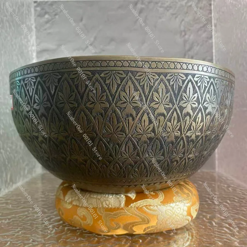 Hand Carved Singing Bowl, Nepalese Meditation Sound Bowl, Home Decor Ornament