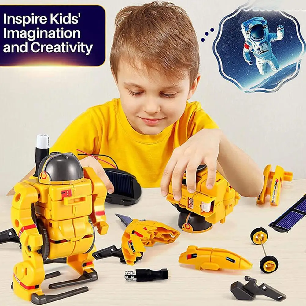 6In 1 الشمسية بناء لعبة المكعبات ألعاب تعليمية تفاعلية الشمسية روبوت الفضاء اللعب الهدايا 8-14 سنة في سن المراهقة بنين بنات