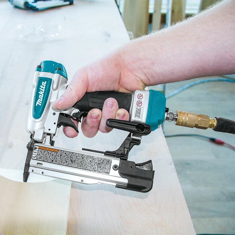 Imagem -03 - Makita Af353 Pneumático Tiro Pino Nailer 23 Calibre 13 15 a 35 mm em Linha Reta Prego de Aço Linha do Teto ar Grampeador Carpintaria