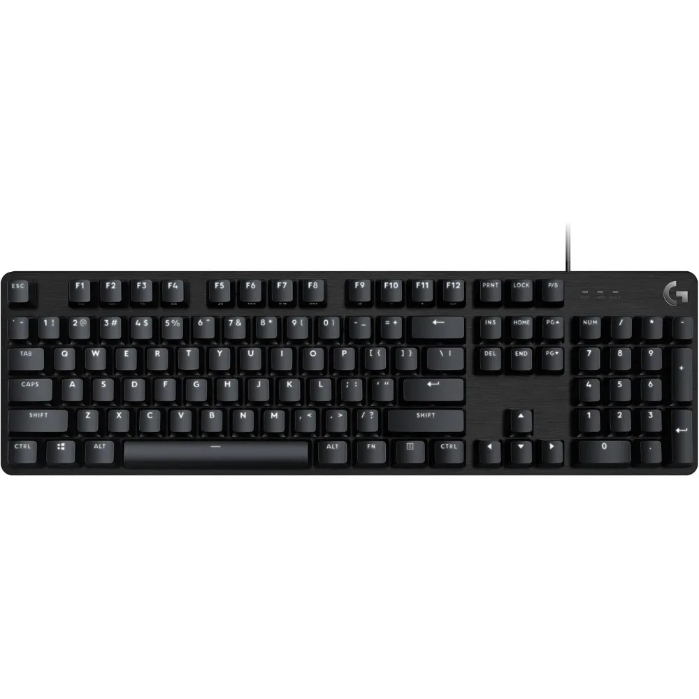 Full-Size Mechanical Gaming Keyboard - Backlit, Tactile Switches, Anti-Ghosting, Windows/macOS Compatible, Black Aluminum
