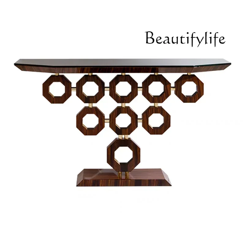 

O Итальянский свет, роскошный входной стол для гостиной, современный отель, декоративная полоса, корпус, стол с видом на конце, креативный входной стол