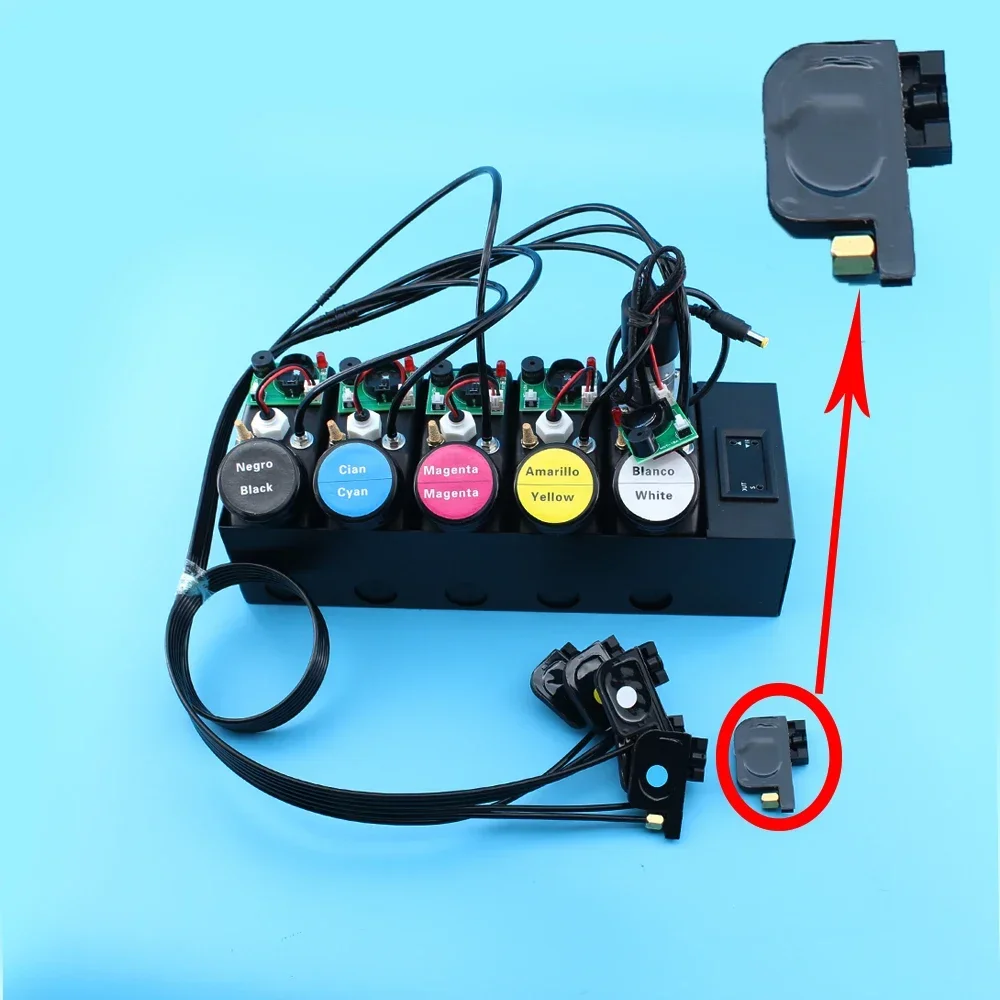 L805 L1800 L800 XP600 UV DTF Ink System CISS Convert Kit For Epson UV White Ink Tank Stirrer With Timer Ink Level Sensor Alarm