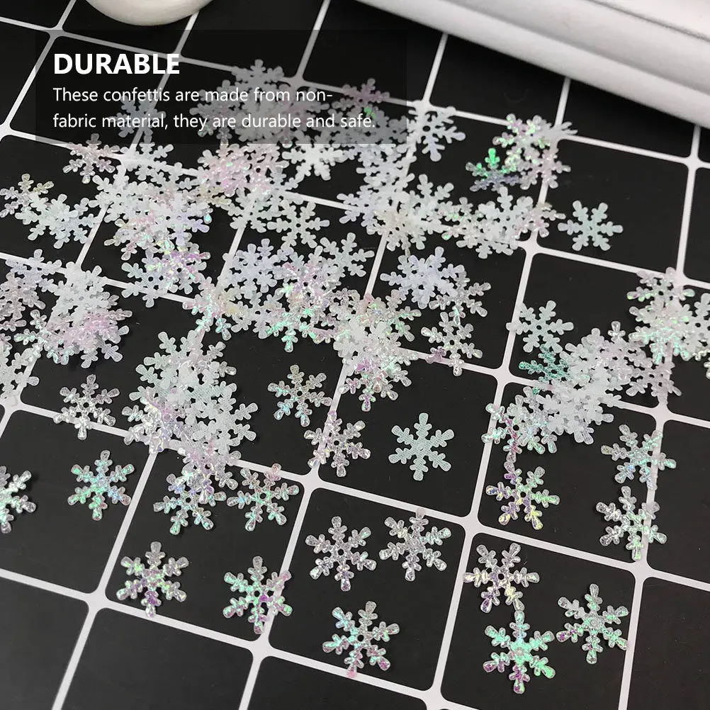 600 pcs DIY Decoration Craft Party Christmas Snowflake Holiday Halloween New Year Confetti Fabric Christmas Confetti Shaped