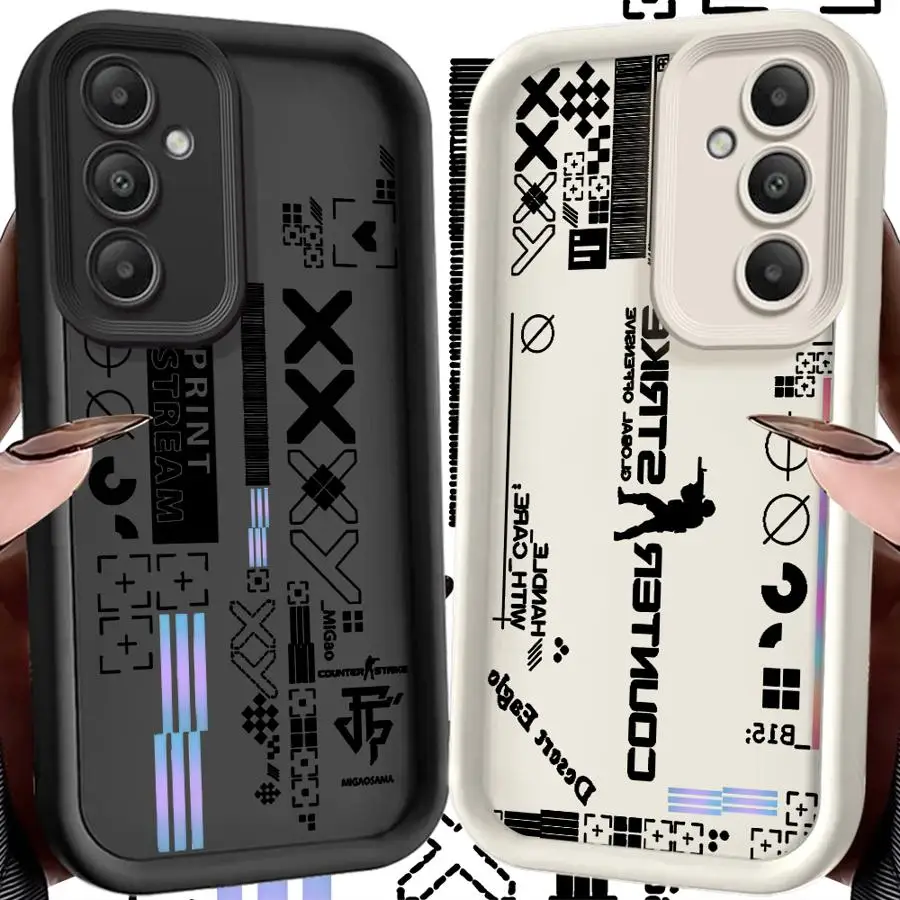 Funda Blanda Para Samsung Galaxy S24 Plus S25+ S20 S25 Ultra S22 S21 S23 Fe S23+ S24+ S22+ Csgame Go Plating