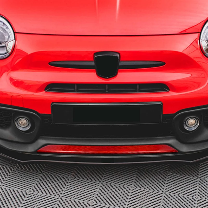 Real Carbon Fiber For Abarth 500 595 695 2017-2023 Car Front Bumper Lower Lip Decorative Strip