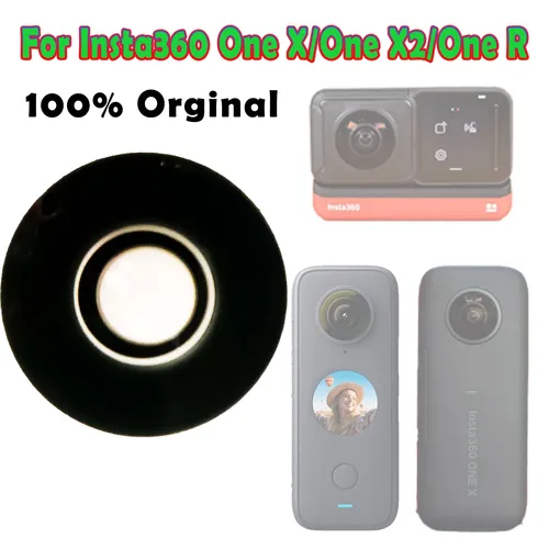 Imagen 1 del producto Nueva lente de cristal frontal de repuesto Insta360 para Insta360 One X2 /One X/One R/ One RS pieza de reparación de cámara 1 Uds