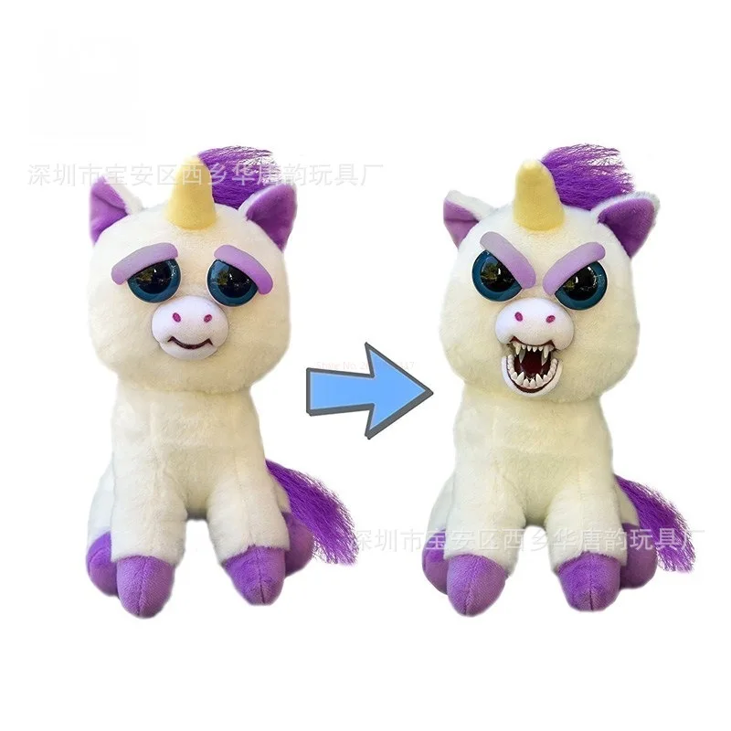 

Feisty Pets Funny Face Changing Unicorn Soft Toys For Children Stuffed Plush Dragon Angry Animals Doll Panda Xmas Gifts For Kids