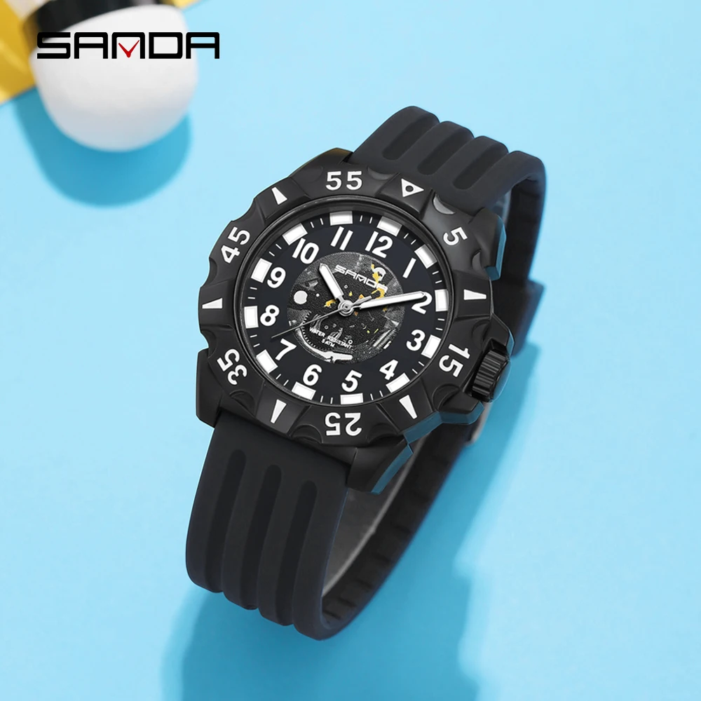 Sanda 2022 Top Luxury Sport Men Quartz Watch Casual Style Military Watches 50m Waterproof Male Clock Relogio Masculino 3209