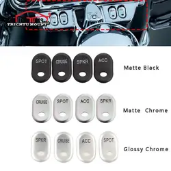 Motorcycle Rocker Panel Hand Control Switch Button Covers For Harley Touring Electra Glide Street Glide Road Glide CVO 1996-2013