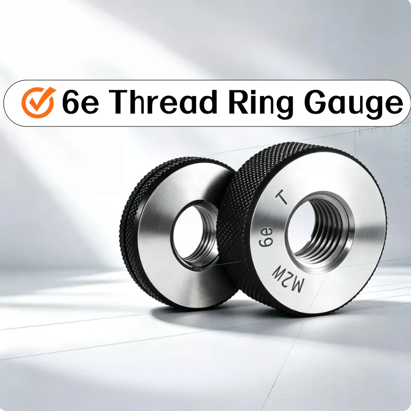 1SET(1*GO+1*NOGO) M2-M50 6e Non-Standard Metric Fine Tooth Thread Ring Gauge Measure Tool M2M3M4M5M6M8M12M18M20M22M24M27-M50