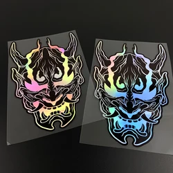 1PC JDM Laser Devil Mask Car Stickers Waterproof DIY Auto Window Side Body Rear Windshield Sunscreen Personalised Decoration