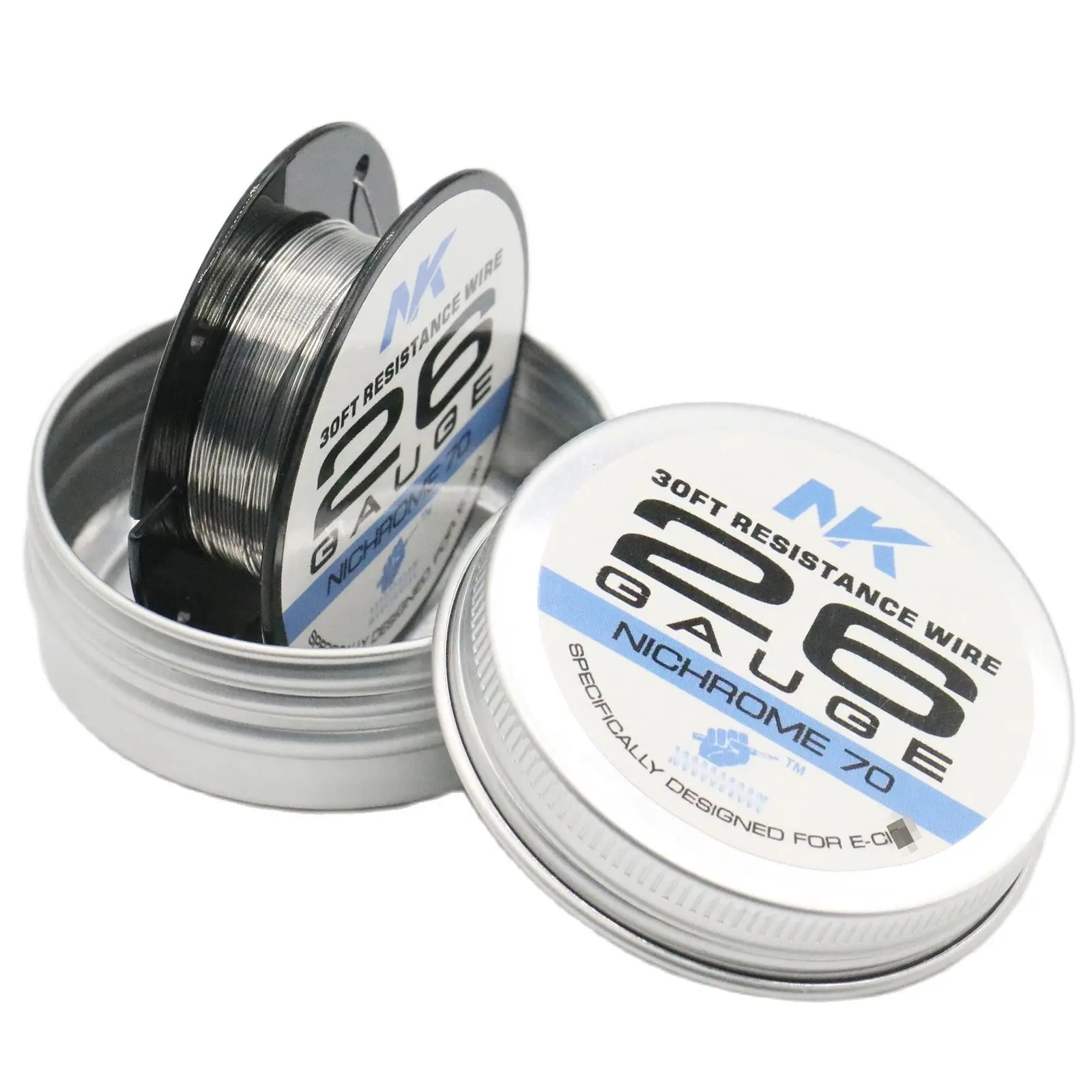 Original NK Ni80 Ni70 KA1 AWG 24 26 27 28 29 30 Gauge MTL Coil Vape Wire 30 Feet Per Spool