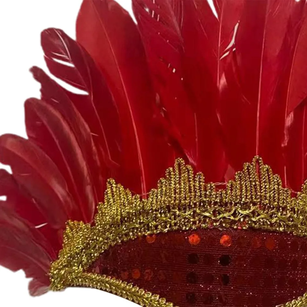 Chief Headdress Carnival Costume Colored Headwear Headpiece Feather Headdress Fancy Dress Party Headwear