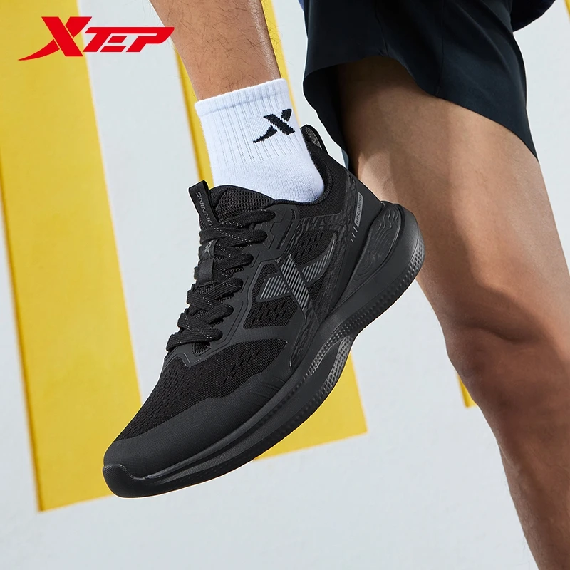 Xtep Running Shoes For Men 2024 Spring Wear-Resistant Men\'s Sports Shoes Breathable Sports Non-Slip Soft Sneakers 876119110064