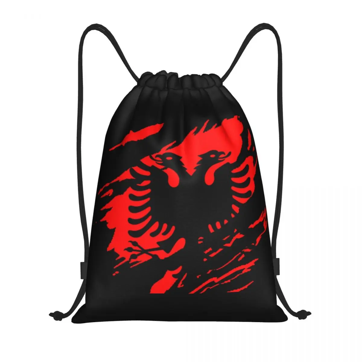 Mochila con cordón de la bandera de Albania para hombres y mujeres, bolsa de gimnasio deportiva para entrenamiento del orgullo de Albania, Sackpack