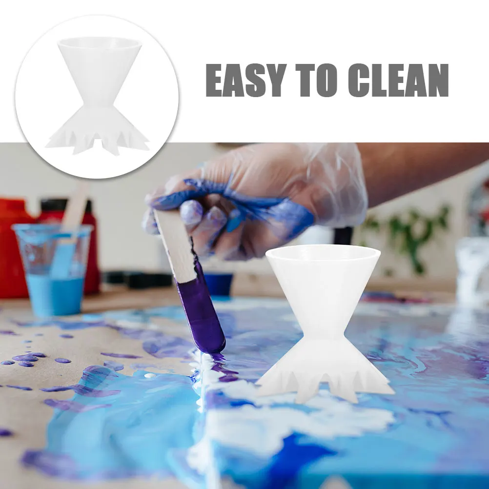 

6 Piece Silicone Painting Pouring Cups Reusable Mixing Cups for Mess-Free Pouring Cup for Canvas Art Painting