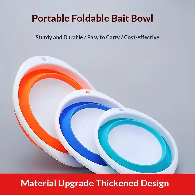 ~1PC Fishing Non Toxic Foldable Bait Bowl / Bait Tray / Groundbait Mixing Bowl For Carp Fishing Accessory