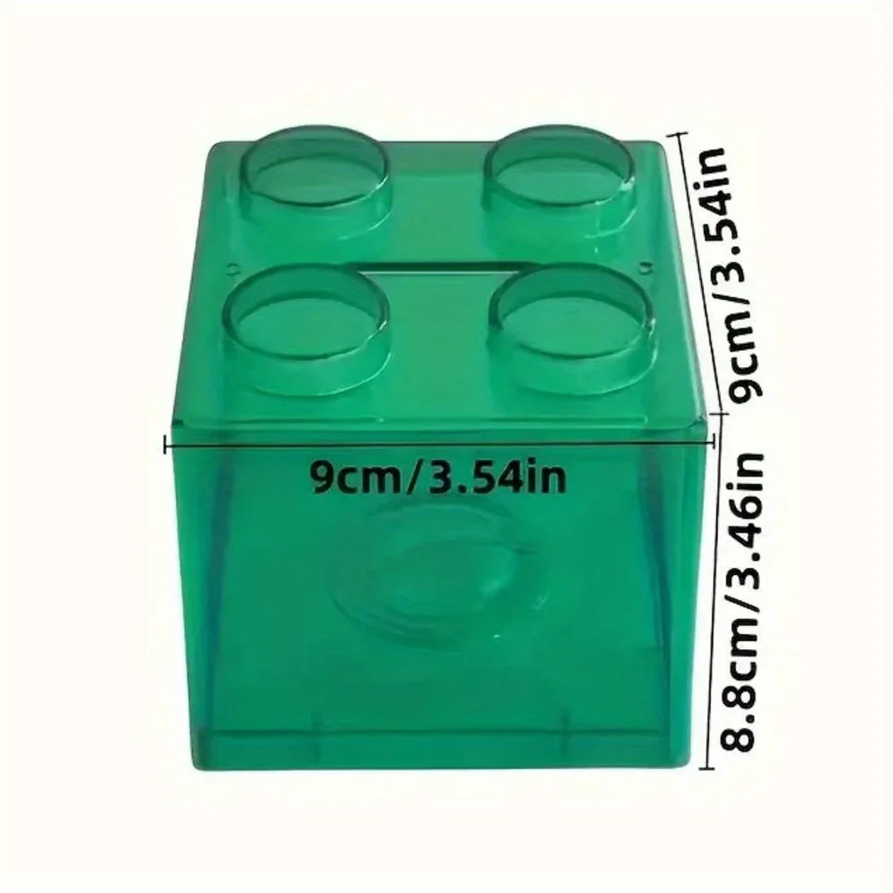 Stackable Building Block Money Saving Box Home Decor Holiday Gift Portable Money Jar Coin Storage Box Gradient Letter Pattern