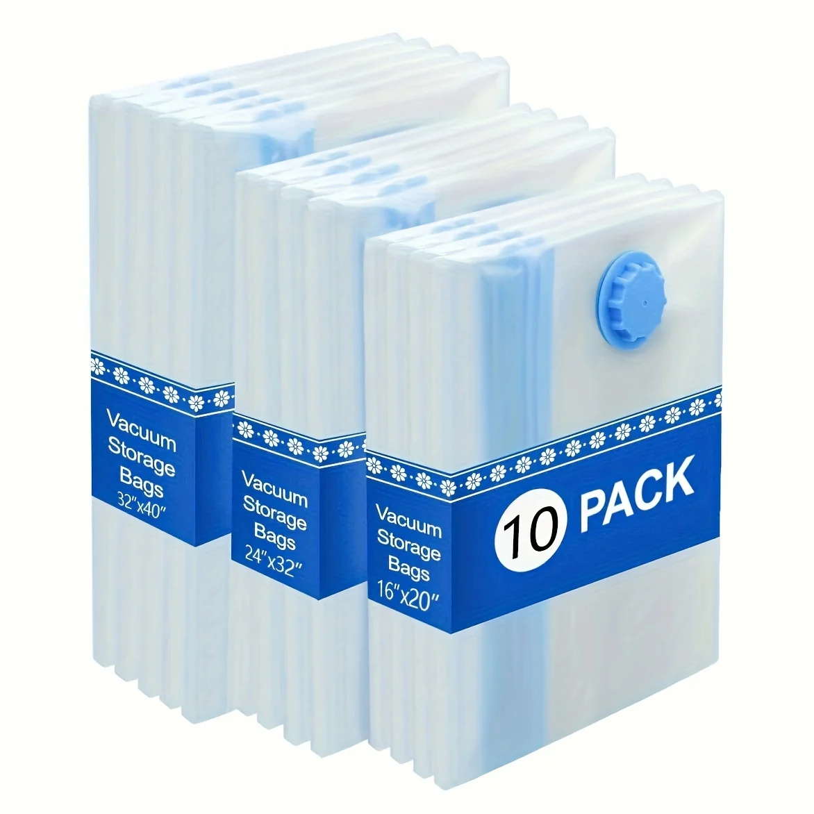 10pcs Premium Vacuum  Bags Save 85% Space - Vacuum Seal Bags for Comforters and Blankets, Bedding, Compression Seal for Closet