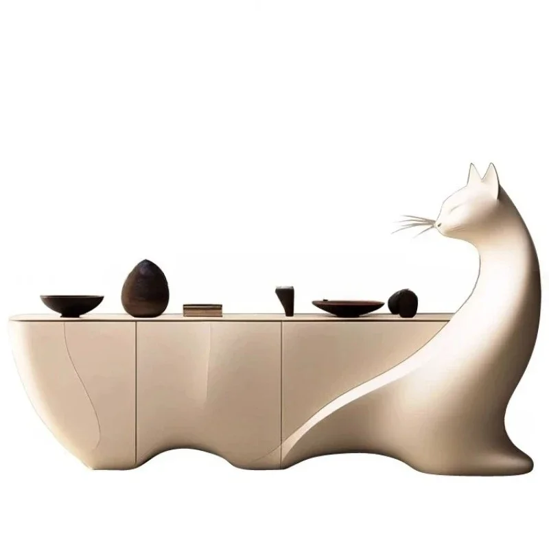 TTdining Side Cabinet, Special-shaped Light Luxury Living Room Locker, Entrance Cabinet