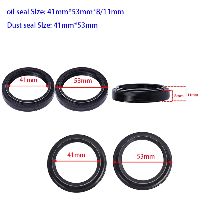 41x53x8/11 40 52 دراجة نارية الجبهة شوكة الغبار النفط الختم ل Ducati تشويش إذاعي 800 لأبريليا بيغاسو 125 650 SRV 850 ل بويل XB9SX #1