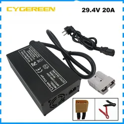 29.4V 20A Li-ion 7S Battery Fast Charger 24V 24 Volt Lithium RV Golf Cart Energy Storage Charger SB50 XT90 Copper Nose