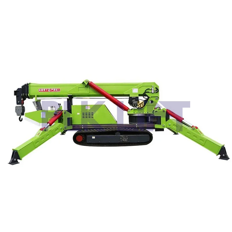 3ton Electric Spider crane with Long Arm Fly Jib