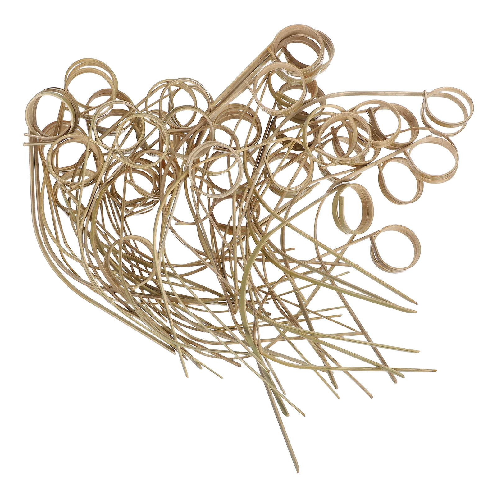 

50Pcs Bamboo Cocktail Stick Disposable Color Fruit Pick Decorative Food Stick Party Supplies Eco Friendly Biodegradable