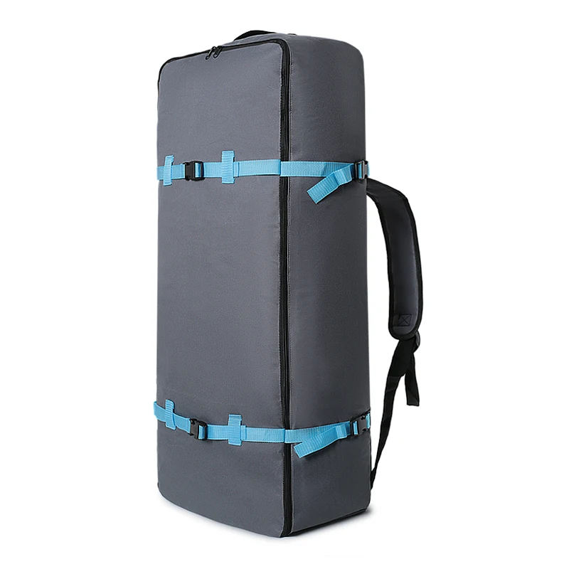 Gray Oxford Cloth Paddle Board Backpack with External Reinforced Straps, Inflatable Surfboard Backpack, Portable Kayak Water Sports Equipment Large-Capacity Storage Bag view 2