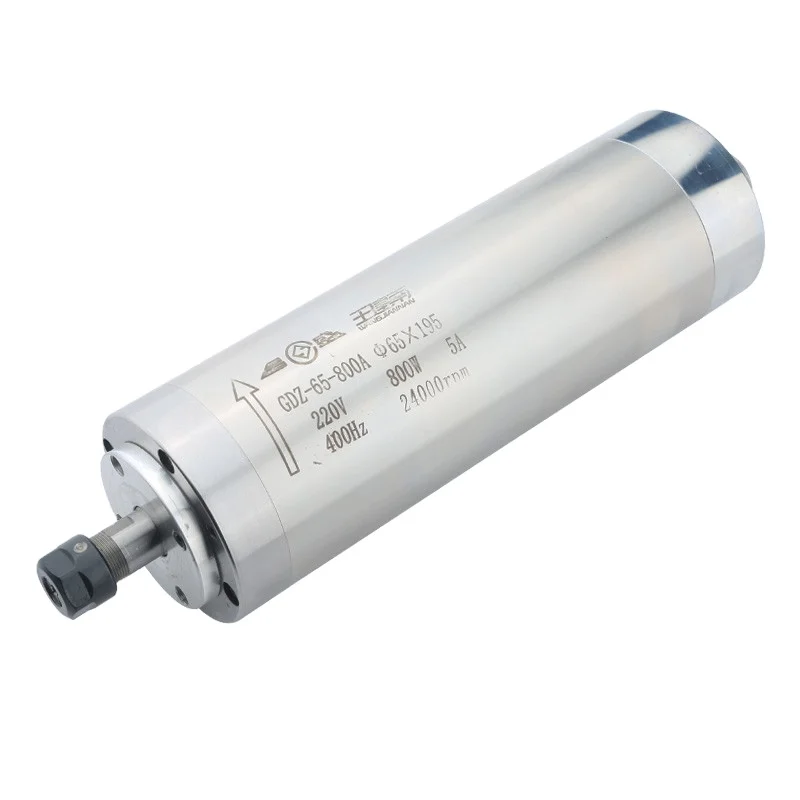 

GDZ-65-800 Water Cooled Spindle 0.8kw 24000rpm And Spindle Fixture For Woodcarving Machine
