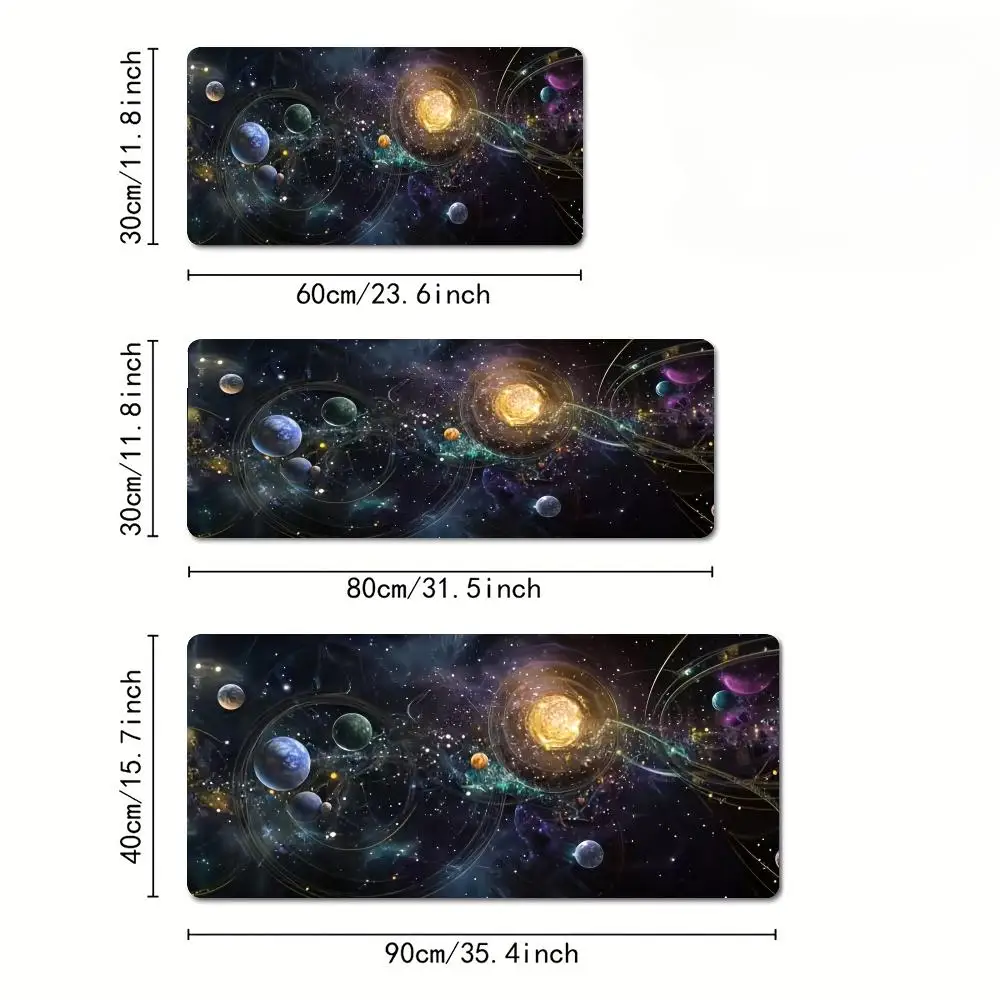 Space Planets Mouse Pad Desk Mat Mousepad Large Abstract Mouse Pad Gaming Deskmat With Lockedge Office Non-slip Carpet