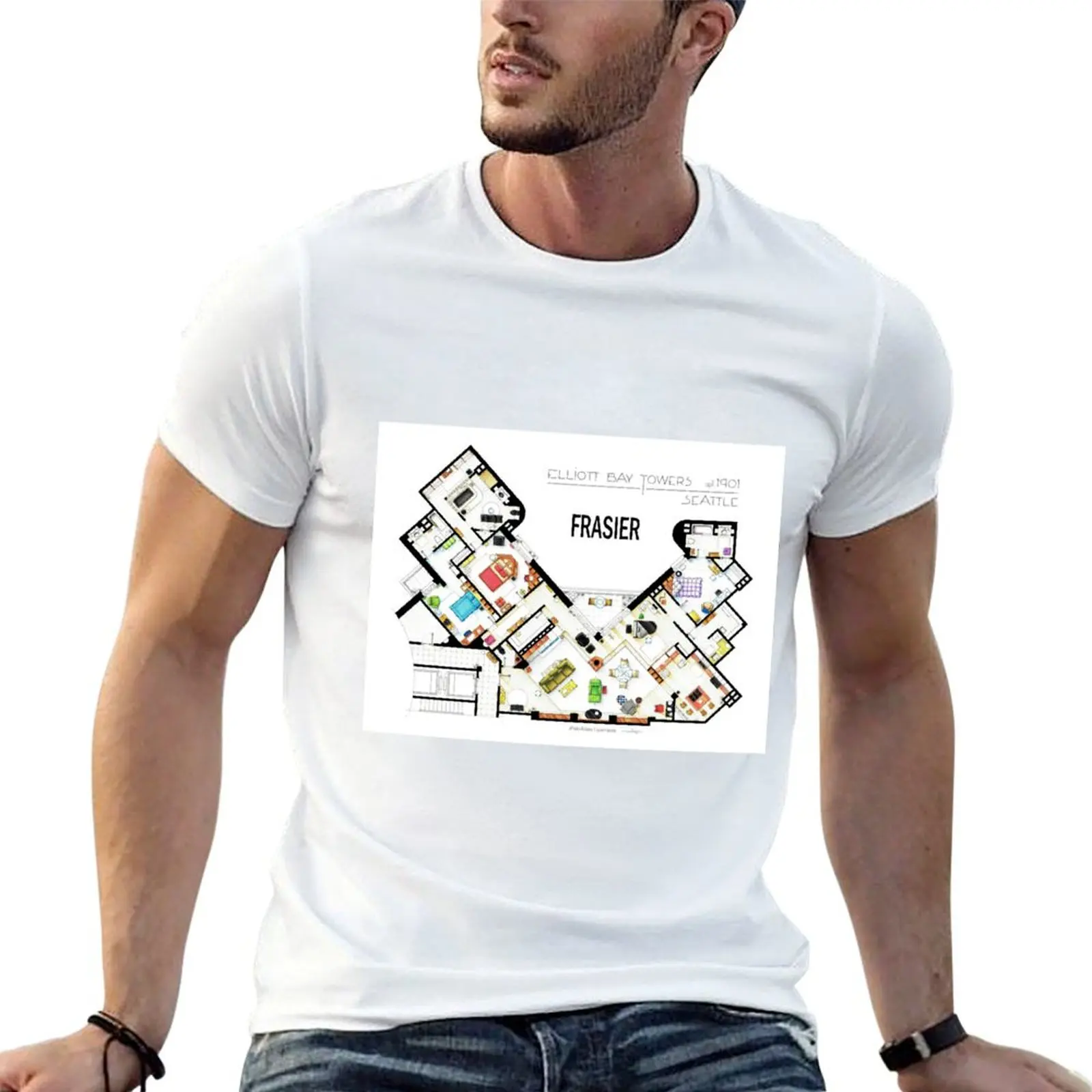 

Apartment Frasier Floorplan shirts man shirt for summer t man t graphic T-Shirt