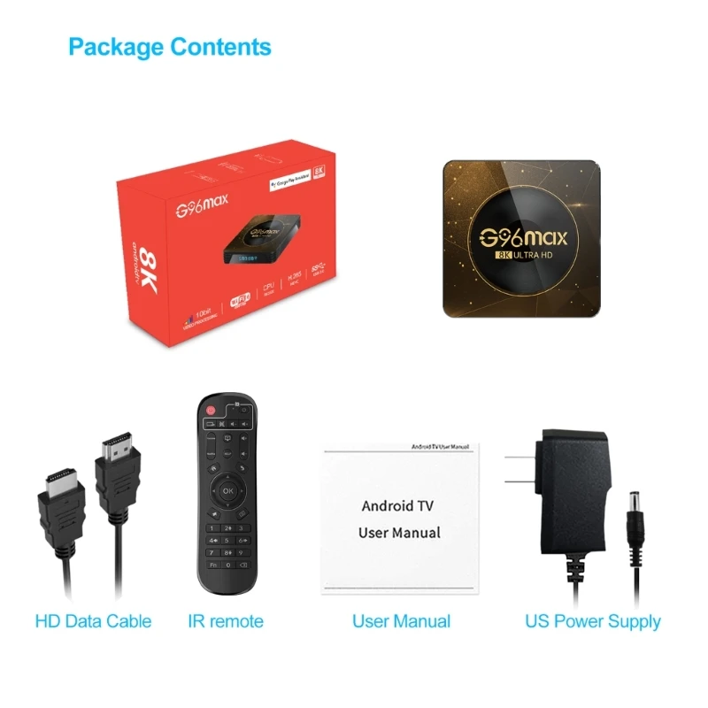 RK3528 G96max Box Android13.0 8K 2.4G WiFi6 Dual-Bands Bluetooth-compatible 5.0 Media Player Set Top Drop Shipping