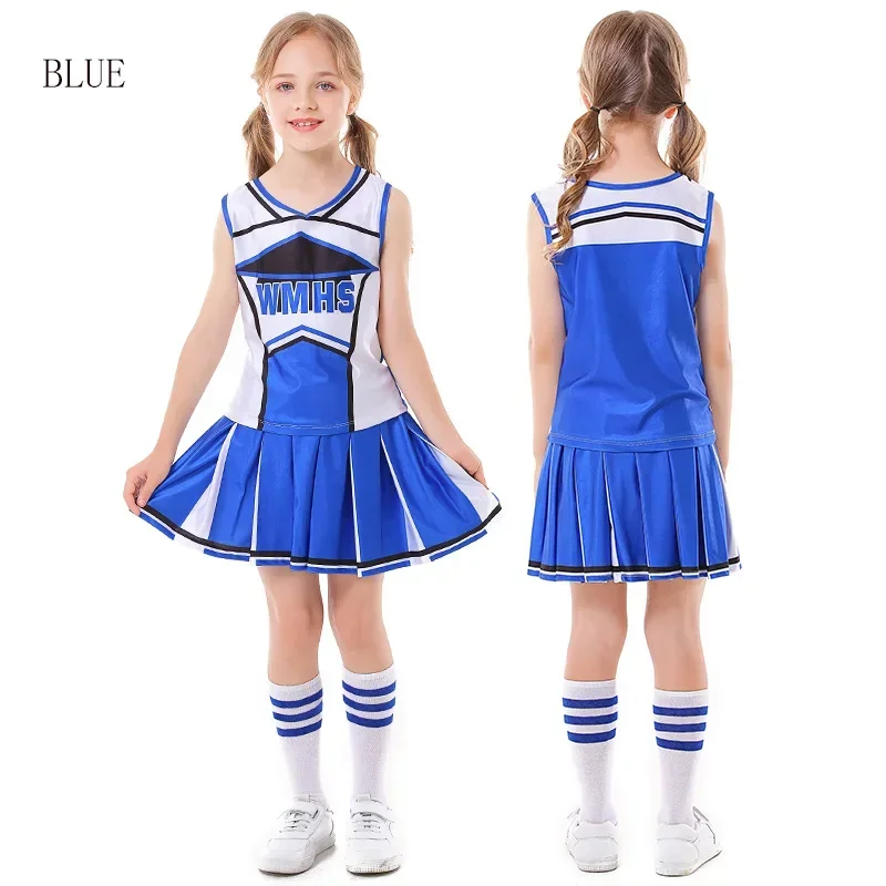 2025 Halloween Costume Women Schoolgirl Cosplay Uniform Girl Sexy Gleeing Cheerleading Outfit Role Playing Party Halloween