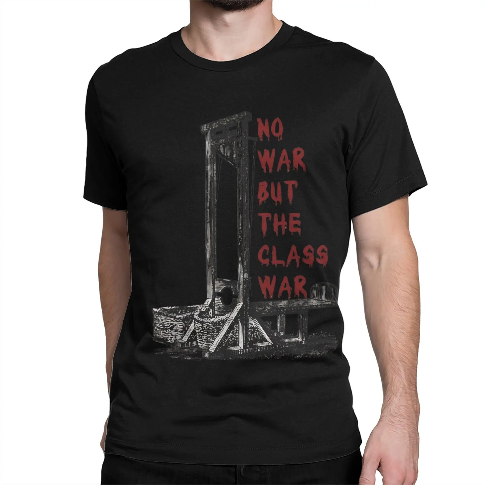 No War But The Class War Eat The Rich T Shirts for Men Women 100% Cotton Funny T-Shirt Crewneck  Tees Short Sleeve Top Plus Size